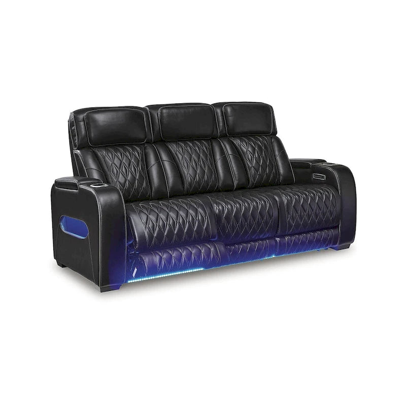 Signature Design by Ashley Boyington Black Power Reclining Sofa - 86W x 38D x 44H