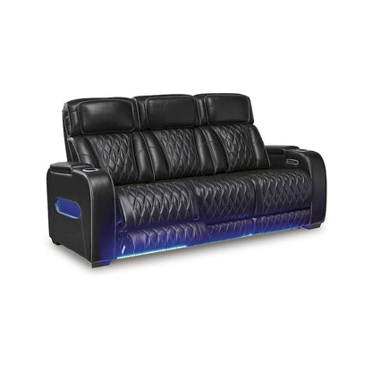 Signature Design by Ashley Boyington Black Power Reclining Sofa - 86W x 38D x 44H