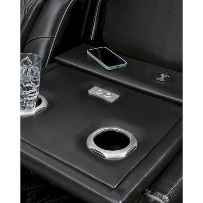 Signature Design by Ashley Boyington Black Power Reclining Sofa - 86W x 38D x 44H