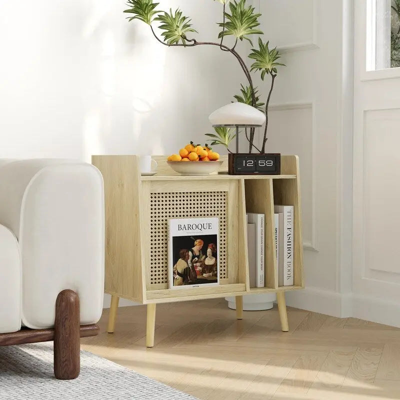 Record Player Stand with Vinyl Storage - 15.74 x 25.98 x 25.19 inches