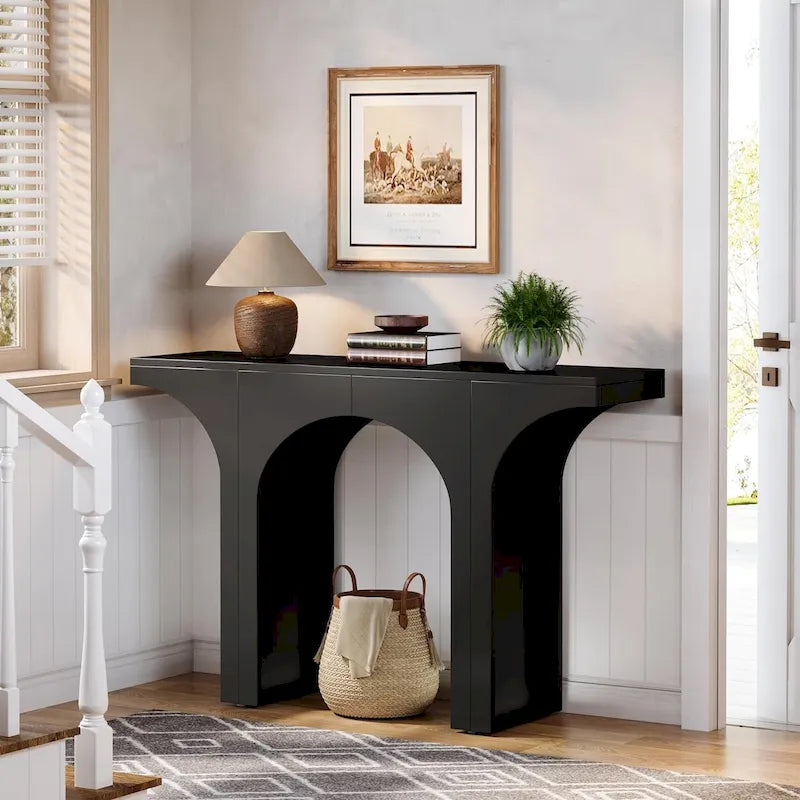 Console Table for Entryway, Modern Hallway Table Behind Couch Table