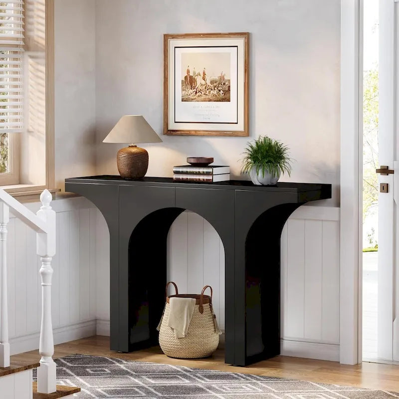 Console Table for Entryway, Modern Hallway Table Behind Couch Table