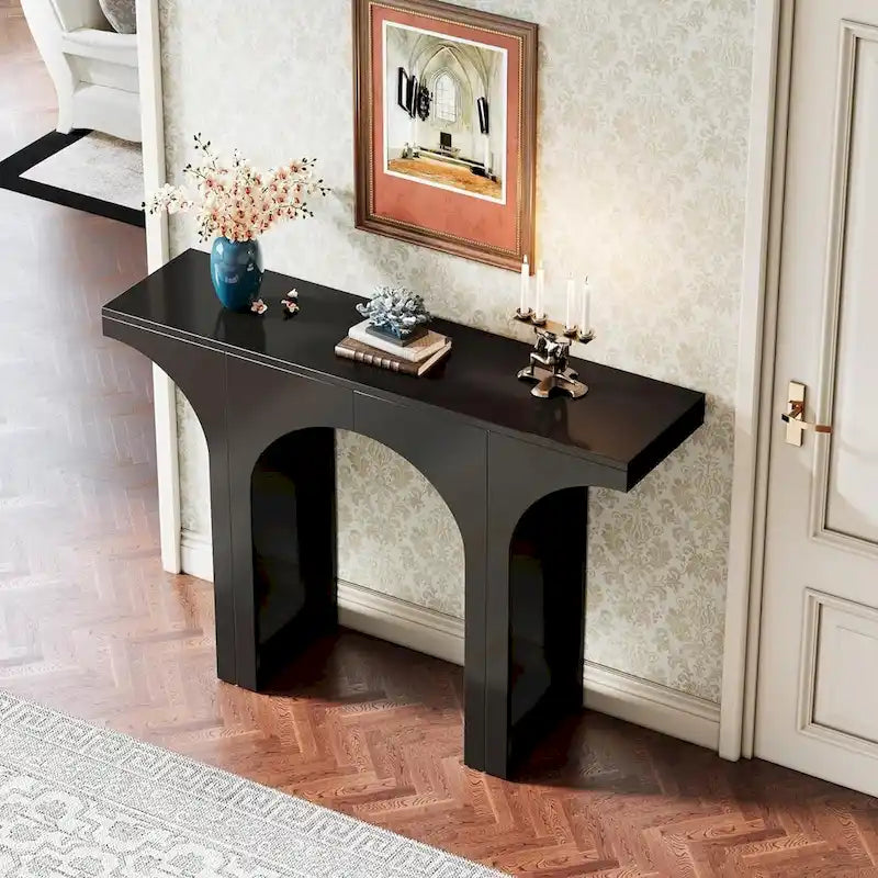 Console Table for Entryway, Modern Hallway Table Behind Couch Table