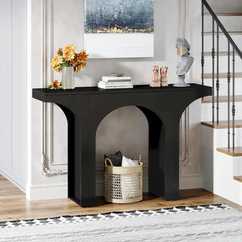 Console Table for Entryway, Modern Hallway Table Behind Couch Table