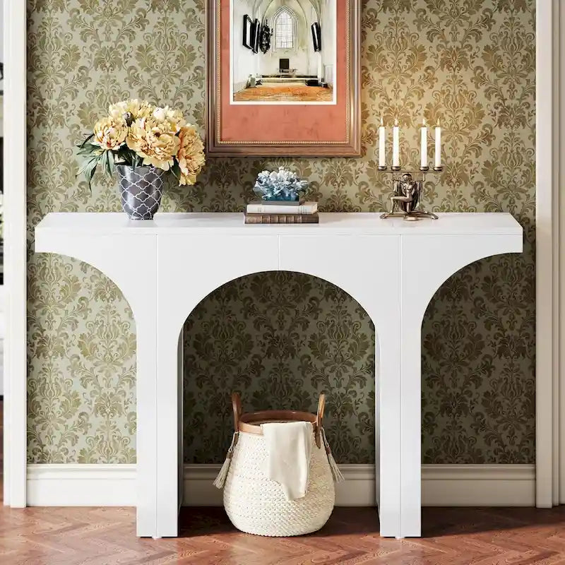 Console Table for Entryway, Modern Hallway Table Behind Couch Table