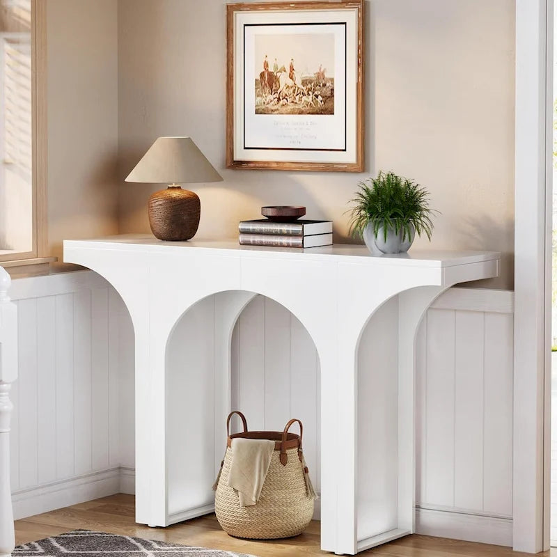 Console Table for Entryway, Modern Hallway Table Behind Couch Table