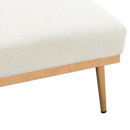 Chaise Lounge Chair Indoor,2 in 1 Velvet Convertible Sleeper Chair w/Ottoman,Lounge Chair w/Adjustable Reclining Backrest