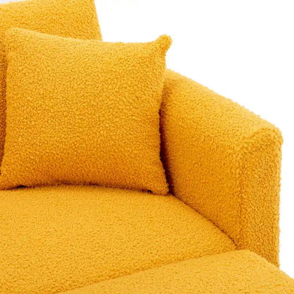 Chaise Lounge Chair Indoor,2 in 1 Velvet Convertible Sleeper Chair w/Ottoman,Lounge Chair w/Adjustable Reclining Backrest