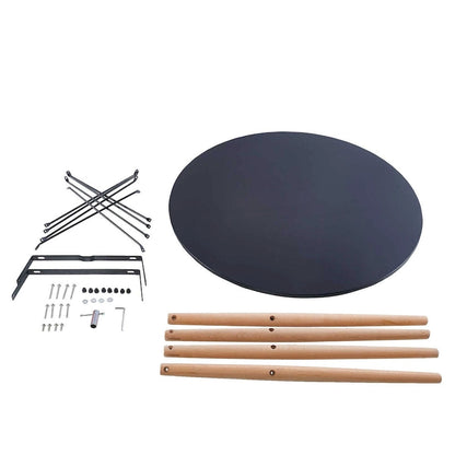 31.5White Table Mid-century Dining Table for 2-4 people With Round Mdf Table Top, End Table Leisure Coffee Table