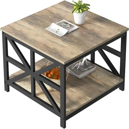 Coffee Table with Storage - 27.6D x 27.6W x 17.7H