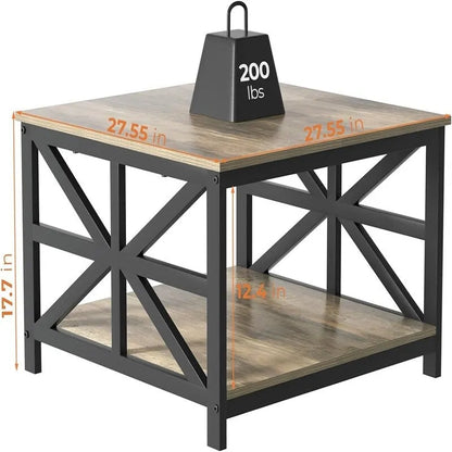 Coffee Table with Storage - 27.6D x 27.6W x 17.7H