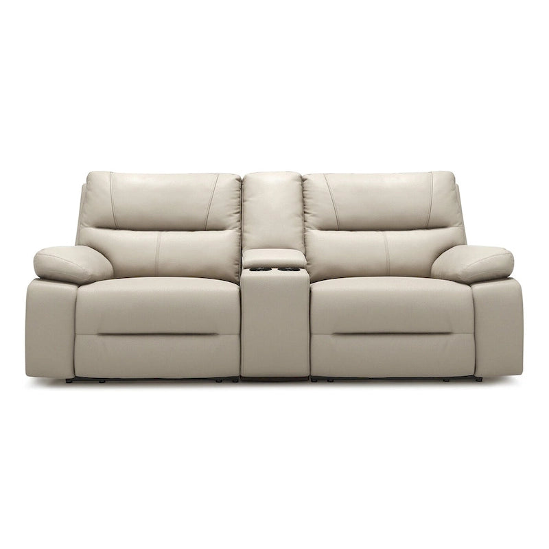 Malibu 79 2-Piece Leather Power Reclining Loveseat with Console and Cup Holders
