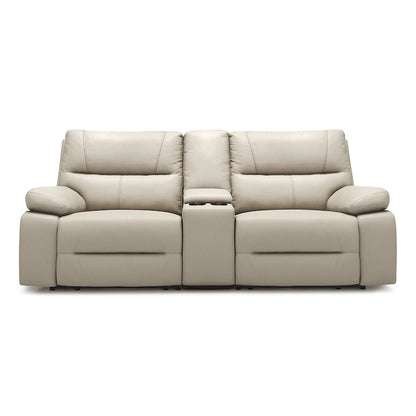 Malibu 79 2-Piece Leather Power Reclining Loveseat with Console and Cup Holders