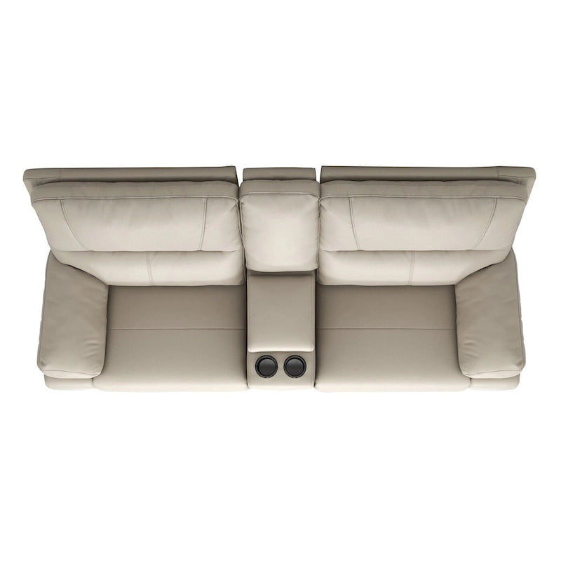 Malibu 79 2-Piece Leather Power Reclining Loveseat with Console and Cup Holders