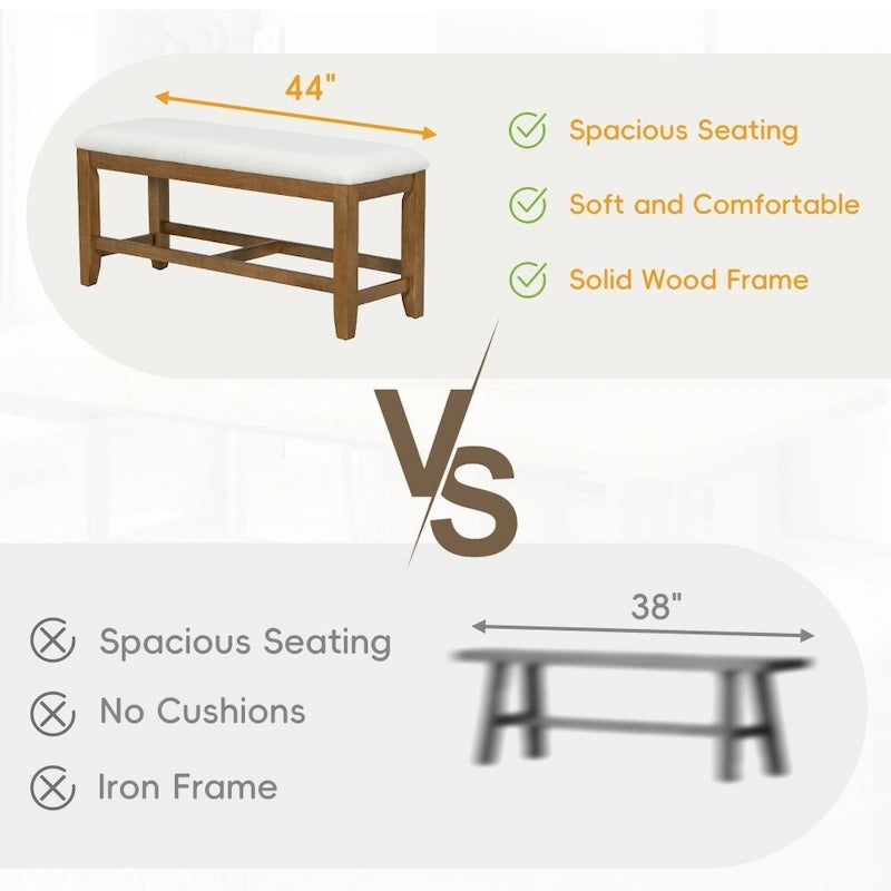 6-Piece Extendable Dining Table Set for Dining Room