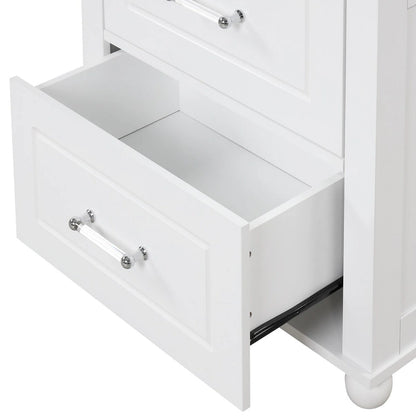 Bathroom Freestanding Storage Cabinet with Drawers and Adjustable Shelf