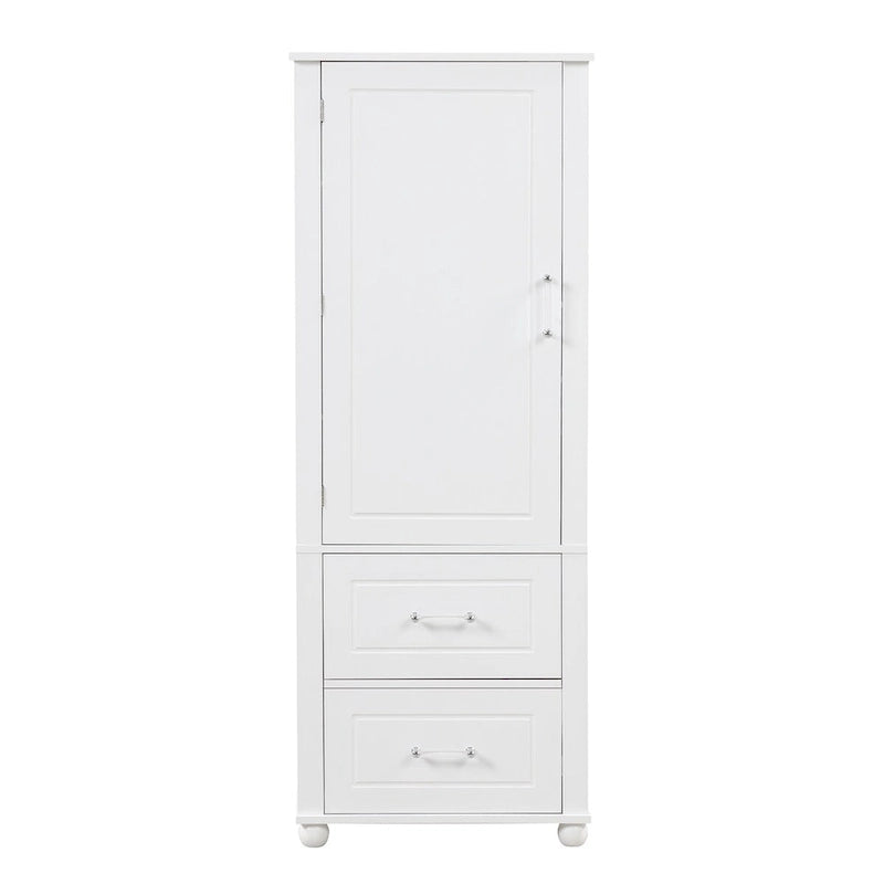 Bathroom Freestanding Storage Cabinet with Drawers and Adjustable Shelf