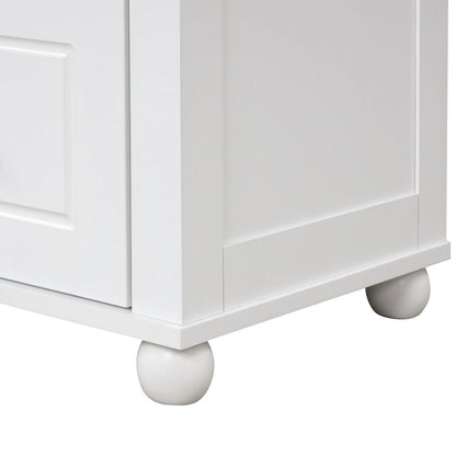 Bathroom Freestanding Storage Cabinet with Drawers and Adjustable Shelf