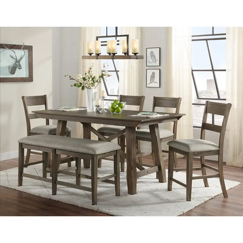 Vilo Home Hillcrest 5 Piece Counter Height Dining Set