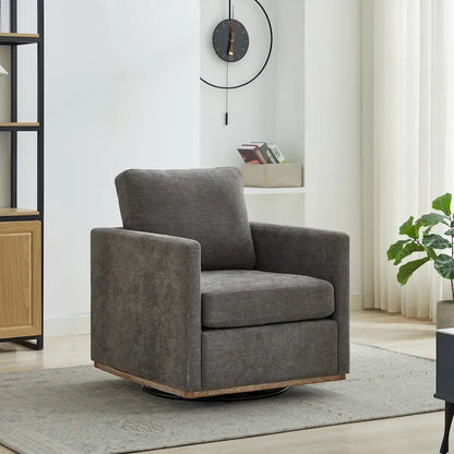 Modern Chenille Swivel Accent Chair, Set of 1