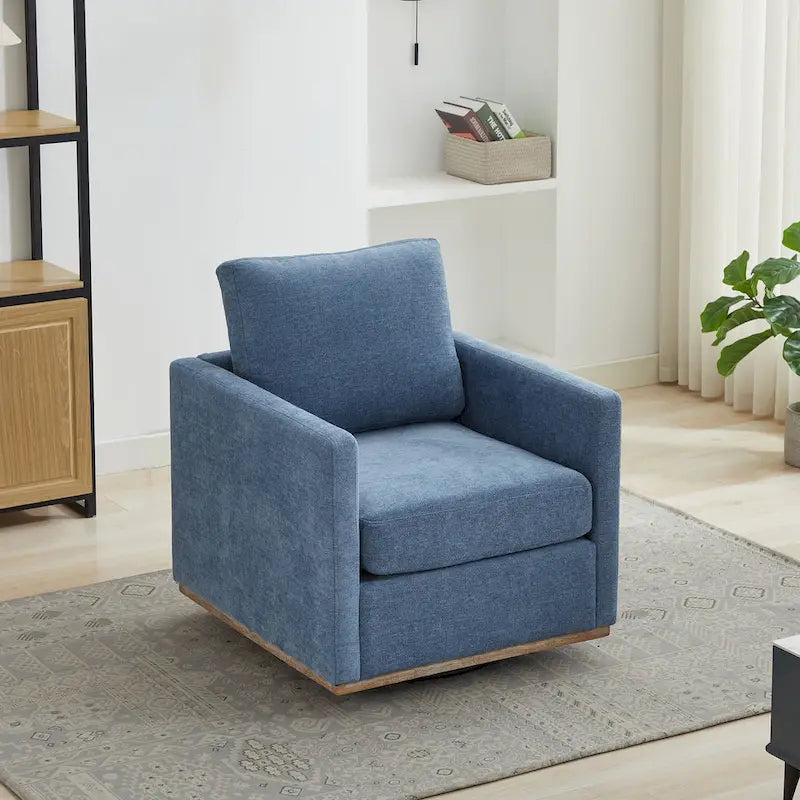 Modern Chenille Swivel Accent Chair, Set of 1