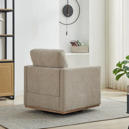 Modern Chenille Swivel Accent Chair, Set of 1