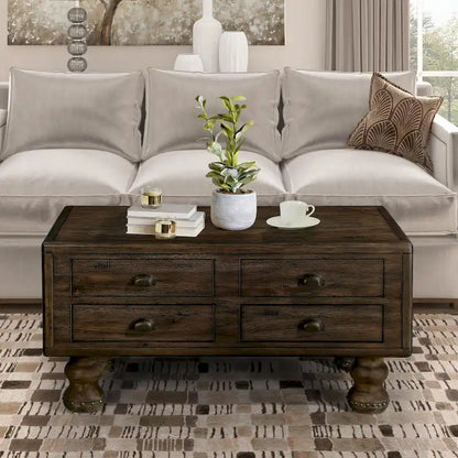 3-Piece Solid Wood Living Room Table Set