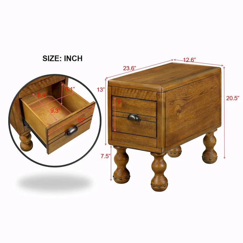 3-Piece Solid Wood Living Room Table Set