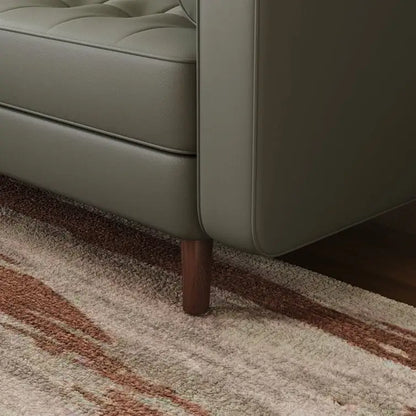 Stateside Upholstered Leather Square Arm Sofa Couch 70