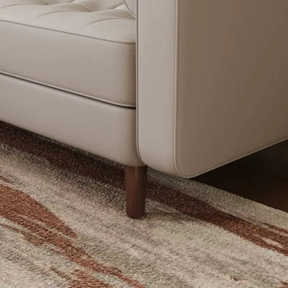 Stateside Upholstered Leather Square Arm Sofa Couch 70