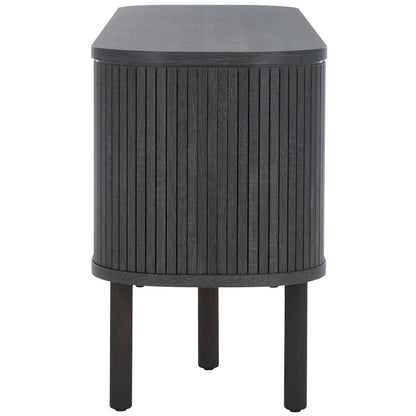 SAFAVIEH Home Tealla 2 Tambour & 1 Glass Lift Door Media Stand. - 59Wx15Dx24H