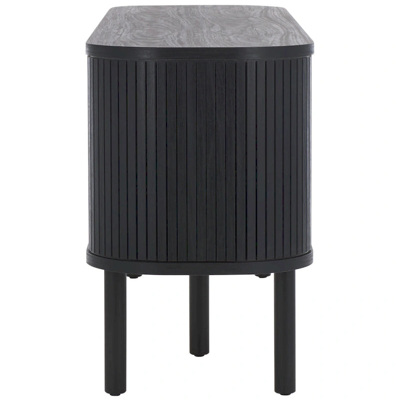 SAFAVIEH Home Tealla 2 Tambour & 1 Glass Lift Door Media Stand. - 59Wx15Dx24H