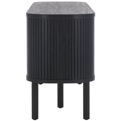 SAFAVIEH Home Tealla 2 Tambour & 1 Glass Lift Door Media Stand. - 59Wx15Dx24H