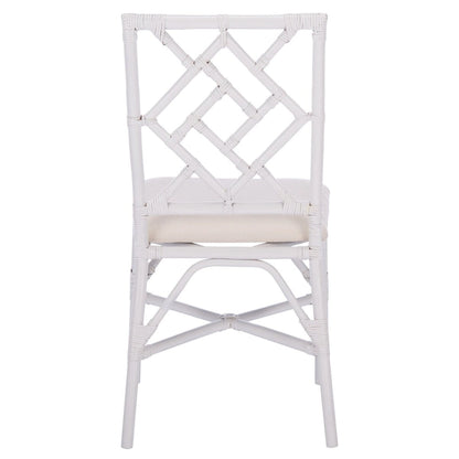 SAFAVIEH Maye Rattan Accent Chair with Cushion (Set of 2) - 18.5 W x 20.9 L x 35.8 H - 19Wx21Dx36H