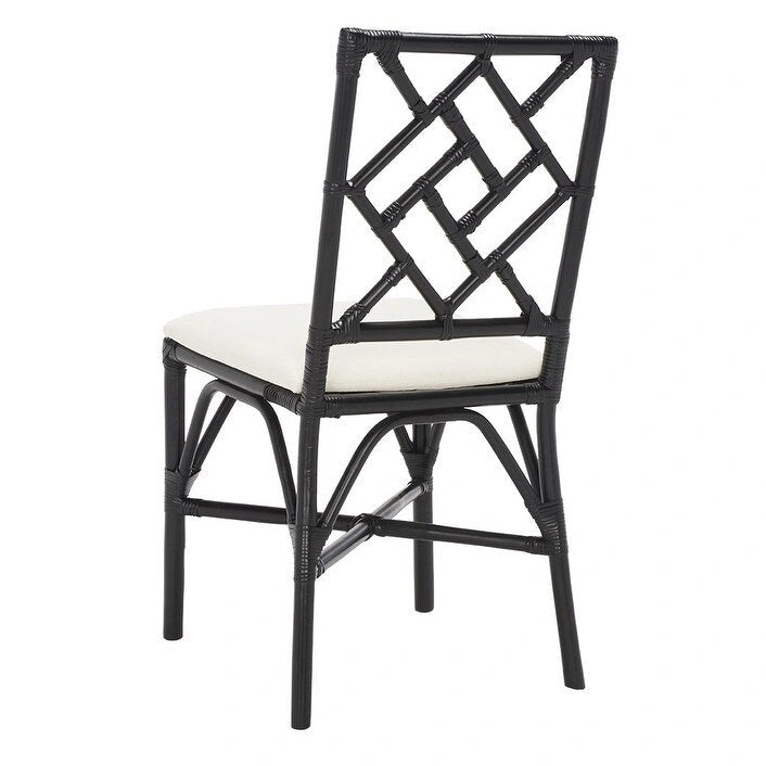 SAFAVIEH Maye Rattan Accent Chair with Cushion (Set of 2) - 18.5 W x 20.9 L x 35.8 H - 19Wx21Dx36H