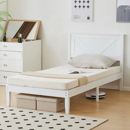 Wooden beds without footboards