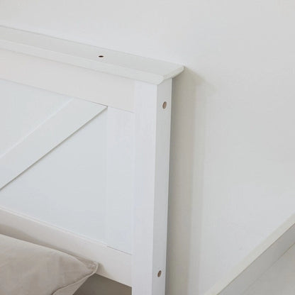 Wooden beds without footboards